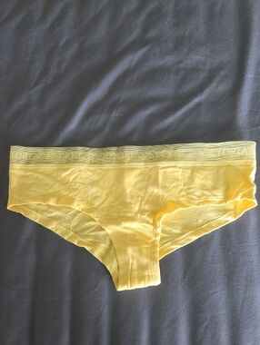 Victoria's Secret Yellow Cheeky Panties with Logo Waistband